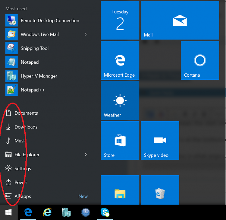 How to get rid of unwanted taskbar items?-startmenu.png