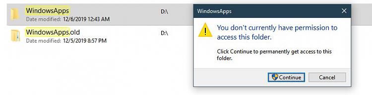 We couldn't set your default save location-new-folder-no-access.jpg