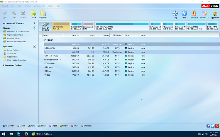 Problem Installing Windows 10 on Laptop as 2nd OS-capture-mini-tool-after-delete-temp-primary-partition.png