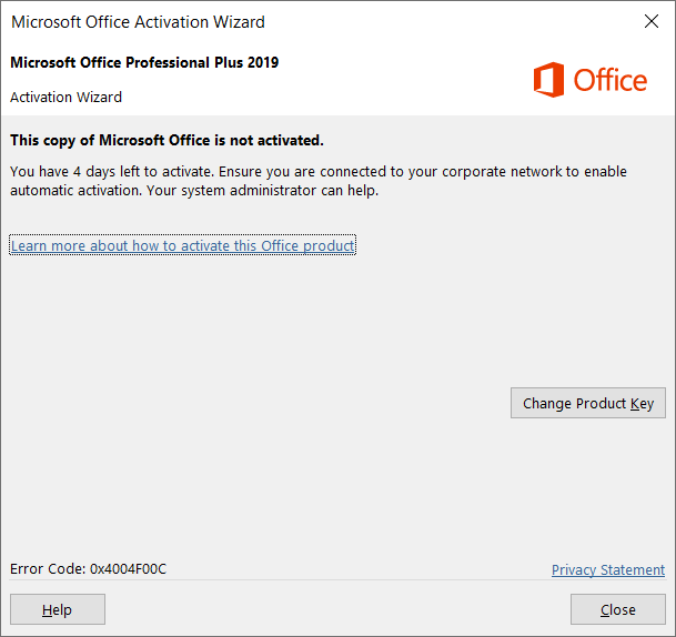 Office 2019 suddenly lost after running for many months. - Windows 10 Forums