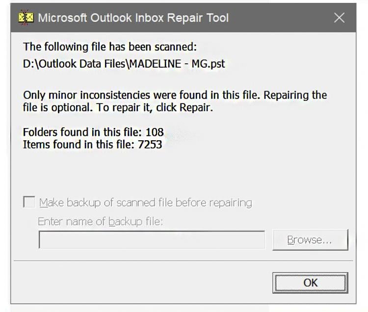 Outlook 2016 doesn't recognize RECURRING reminders only.-repair-goes-blank.jpg