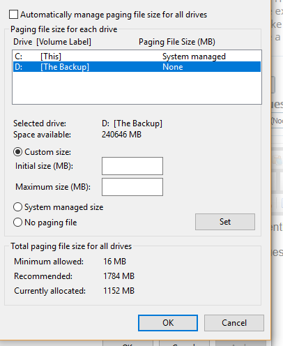 Virtual Memory (Noob Solved - Windows 10 Forums