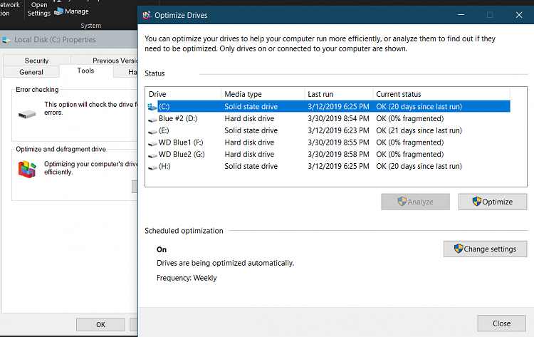 SSD optimize and defrag - Windows 10 Forums