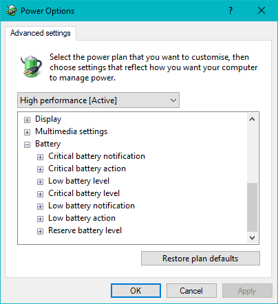Extending time between second low battery notification and hibernation-advanced-power-options-window.png