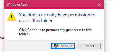 Windows Store sometimes crashes while trying to open it-denied-permission-access-folder-but-you-can-attempt-read-administrator.png