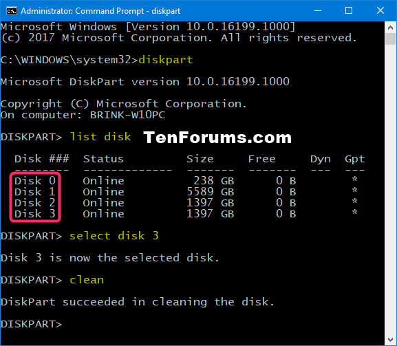 How to Diskpart Erase/Clean a Drive Through the Command Prompt