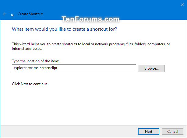 Create Screen Snip Shortcut In Windows 10 Tutorials