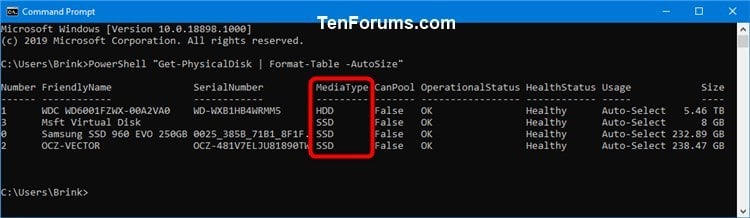 See if Disk Type is SSD or HDD in Windows 10 | Tutorials