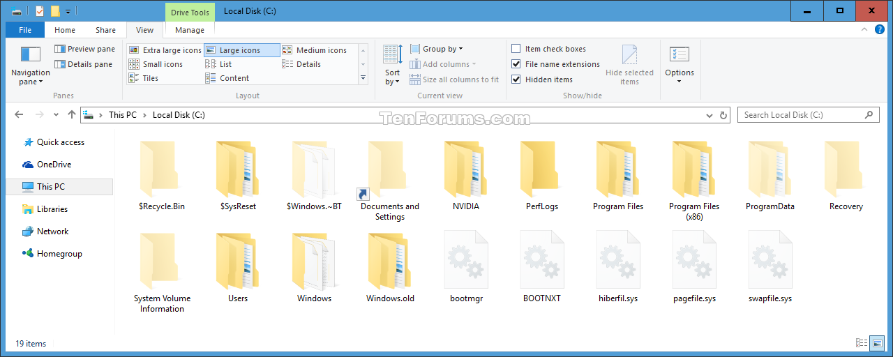 Show Hidden Files Folders And Drives In Windows 10 Tutorials Hot Sex Picture